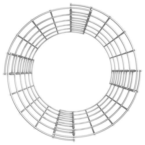 Rundt gabion-havebede 3 stk. Ø30x50 cm galvaniseret stål
