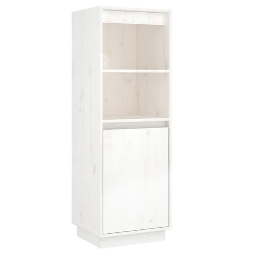 Højskab 37x34x110 cm massivt fyrretræ hvid
