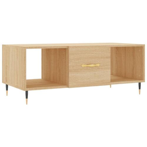 Sofabord 102x50x40 cm konstrueret træ sonoma-eg
