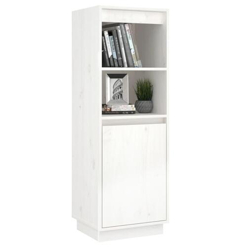 Højskab 37x34x110 cm massivt fyrretræ hvid