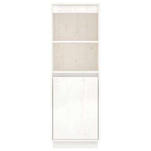 Højskab 37x34x110 cm massivt fyrretræ hvid