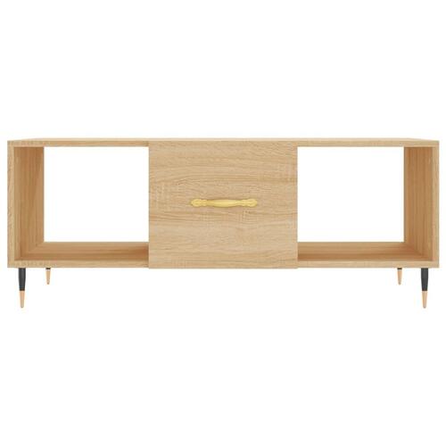 Sofabord 102x50x40 cm konstrueret træ sonoma-eg