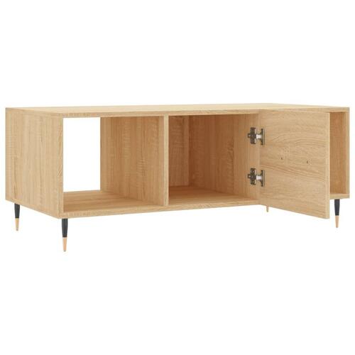 Sofabord 102x50x40 cm konstrueret træ sonoma-eg