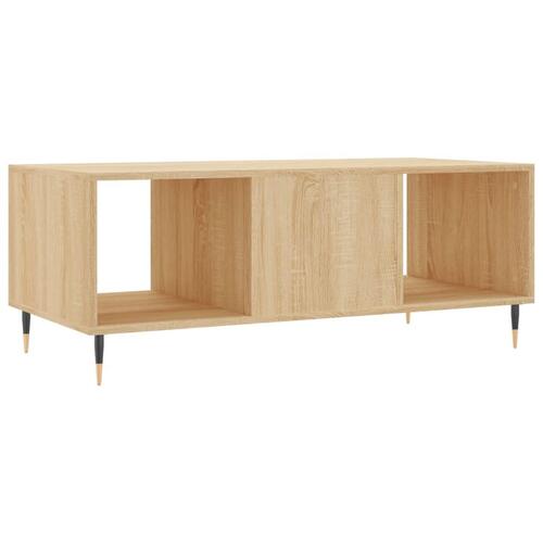 Sofabord 102x50x40 cm konstrueret træ sonoma-eg