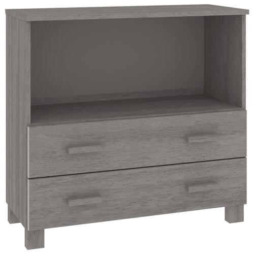 Skænk HAMAR 85x35x80 cm massivt fyrretræ lysegrå