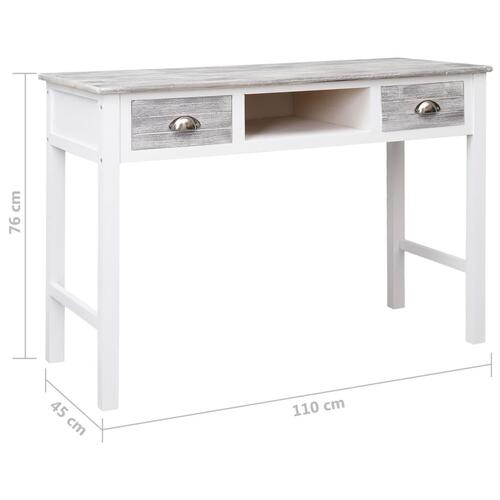 Skrivebord 110 x 45 x 76 cm træ grå