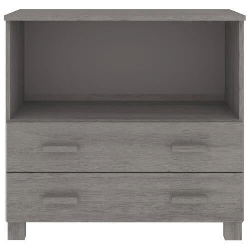 Skænk HAMAR 85x35x80 cm massivt fyrretræ lysegrå