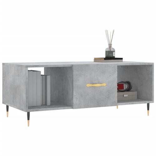 Sofabord 102x50x40 cm konstrueret træ betongrå