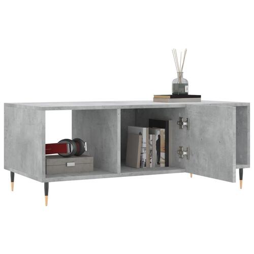 Sofabord 102x50x40 cm konstrueret træ betongrå