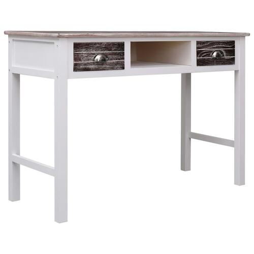 Skrivebord 110 x 45 x 76 cm træ brun