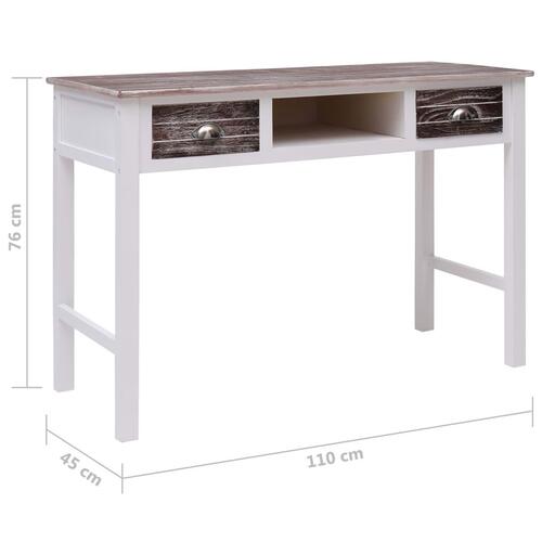 Skrivebord 110 x 45 x 76 cm træ brun