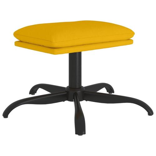 Fodskammel 60x60x36 cm fløjl sennepsgul