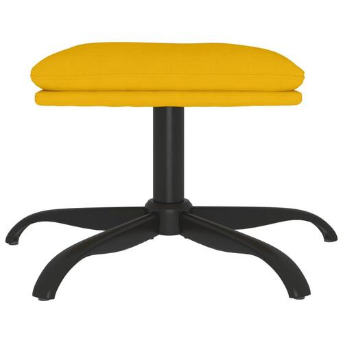 Fodskammel 60x60x36 cm fløjl sennepsgul