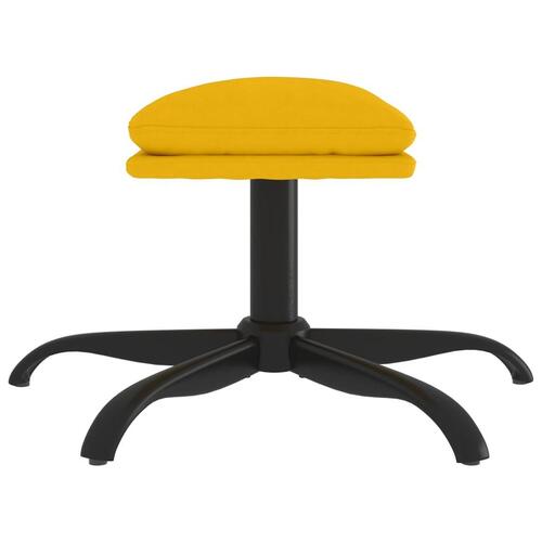 Fodskammel 60x60x36 cm fløjl sennepsgul