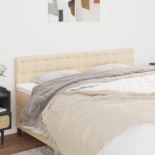 Sengegavle 2 stk. 80x5x78/88 cm stof cremefarvet
