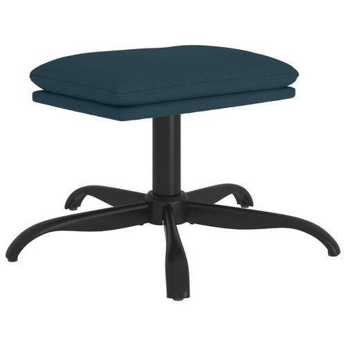 Fodskammel 60x60x36 cm fløjl blå
