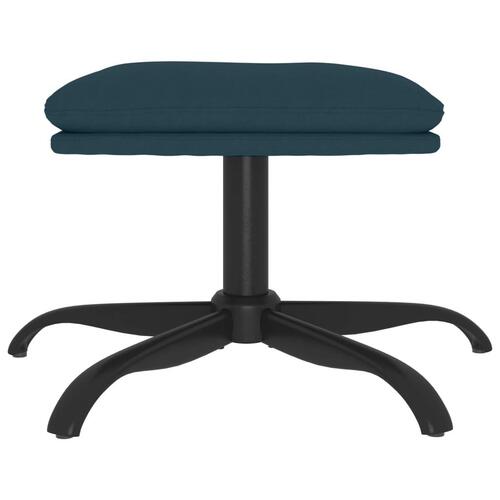 Fodskammel 60x60x36 cm fløjl blå