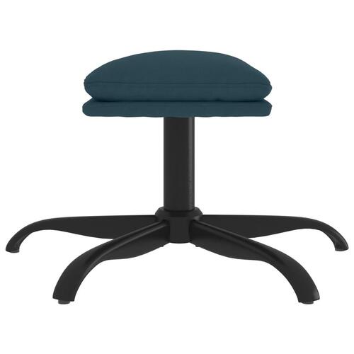 Fodskammel 60x60x36 cm fløjl blå