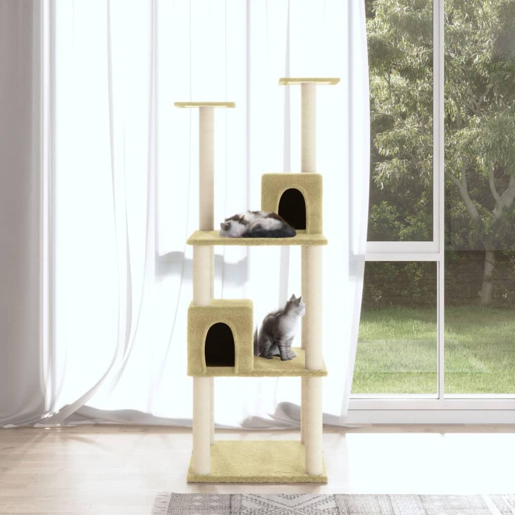 Kradsetræ med sisalkradsestolper 141 cm cremefarvet billede