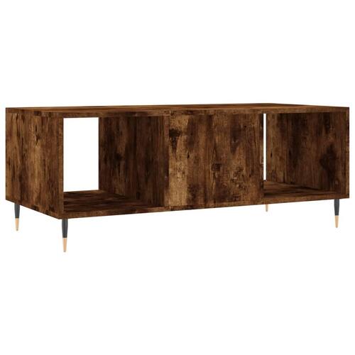 Sofabord 102x50x40 cm konstrueret træ røget egetræsfarve