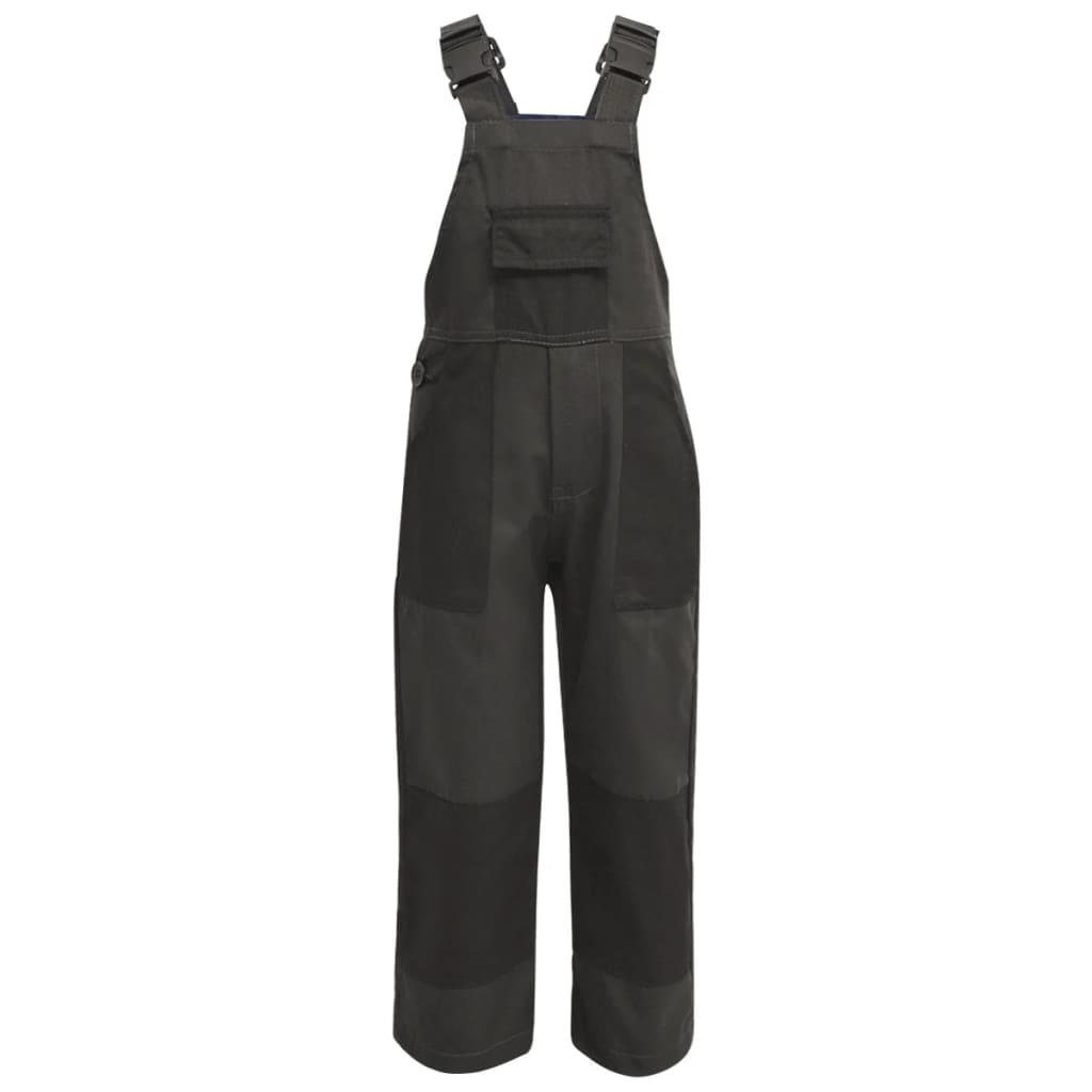 Bib overalls til børn størrelse 98/104 grå