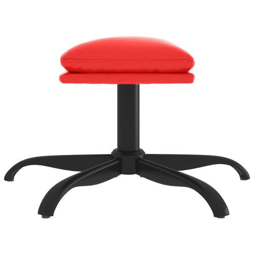 Fodskammel 60x60x36 cm kunstlæder rød