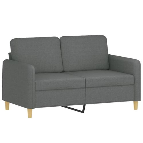 3 personers sofa med puder stof mørkegrå