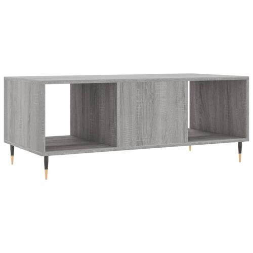Sofabord 102x50x40 cm konstrueret træ grå sonoma-eg