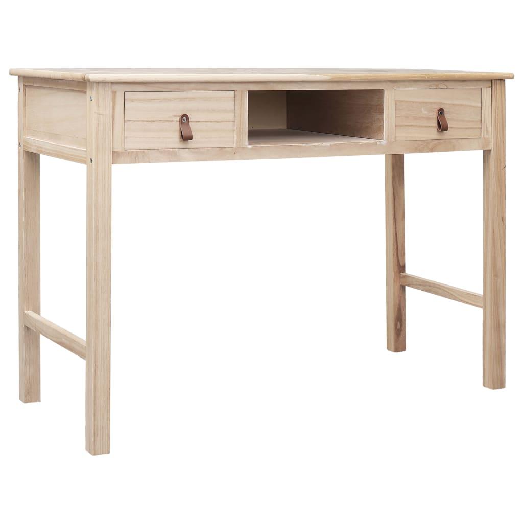 Skrivebord 110 x 45 x 76 cm træ naturfarvet