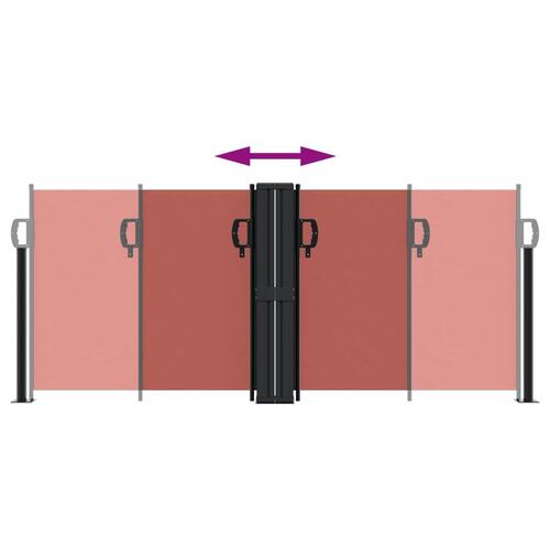 Sammenrullelig sidemarkise 100x1000 cm terrakottafarvet