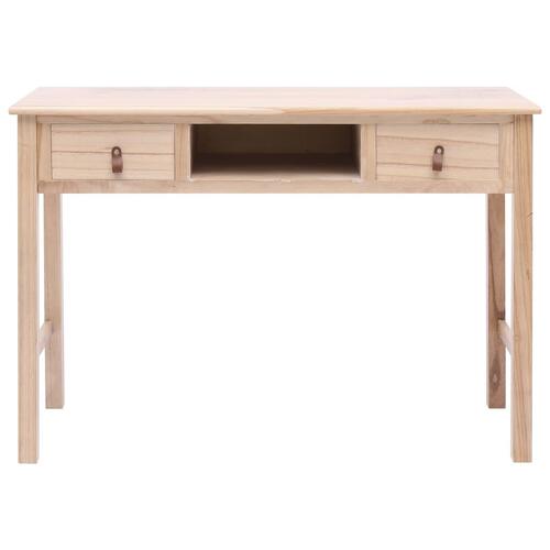 Skrivebord 110 x 45 x 76 cm træ naturfarvet