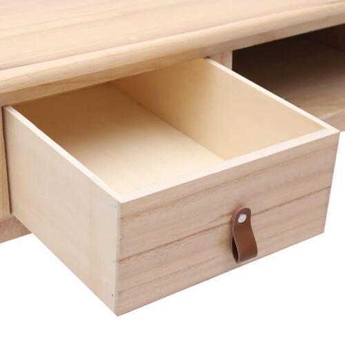 Skrivebord 110 x 45 x 76 cm træ naturfarvet