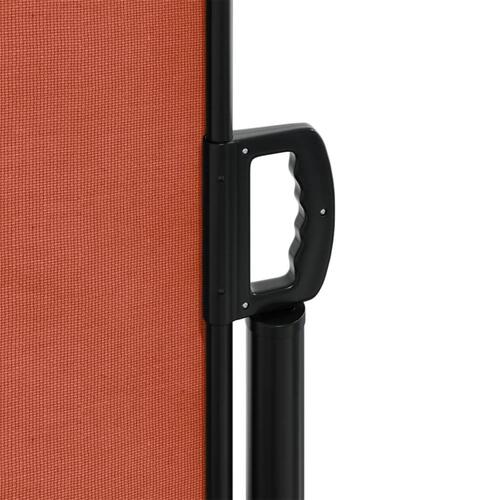 Sammenrullelig sidemarkise 100x1000 cm terrakottafarvet