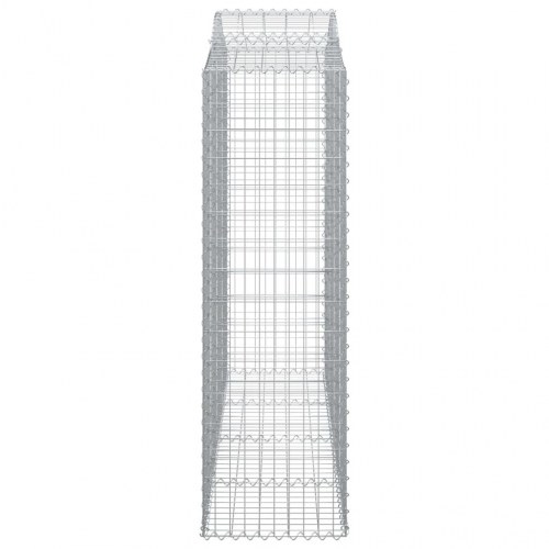 Buede gabionkurve - 5 stk. 200×50×160/180 cm i galvaniseret jern