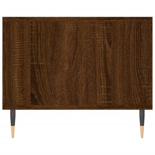 Sofabord 102x50x40 cm konstrueret træ brun egetræsfarve