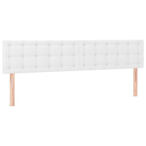 Kontinentalseng 160x200 cm kunstlæder hvid