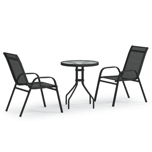 Bistrosæt til haven 3 dele sort