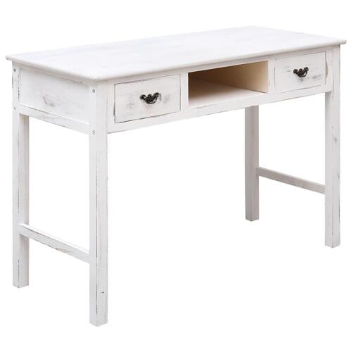 Konsolbord 110 x 45 x 76 cm træ antik hvid