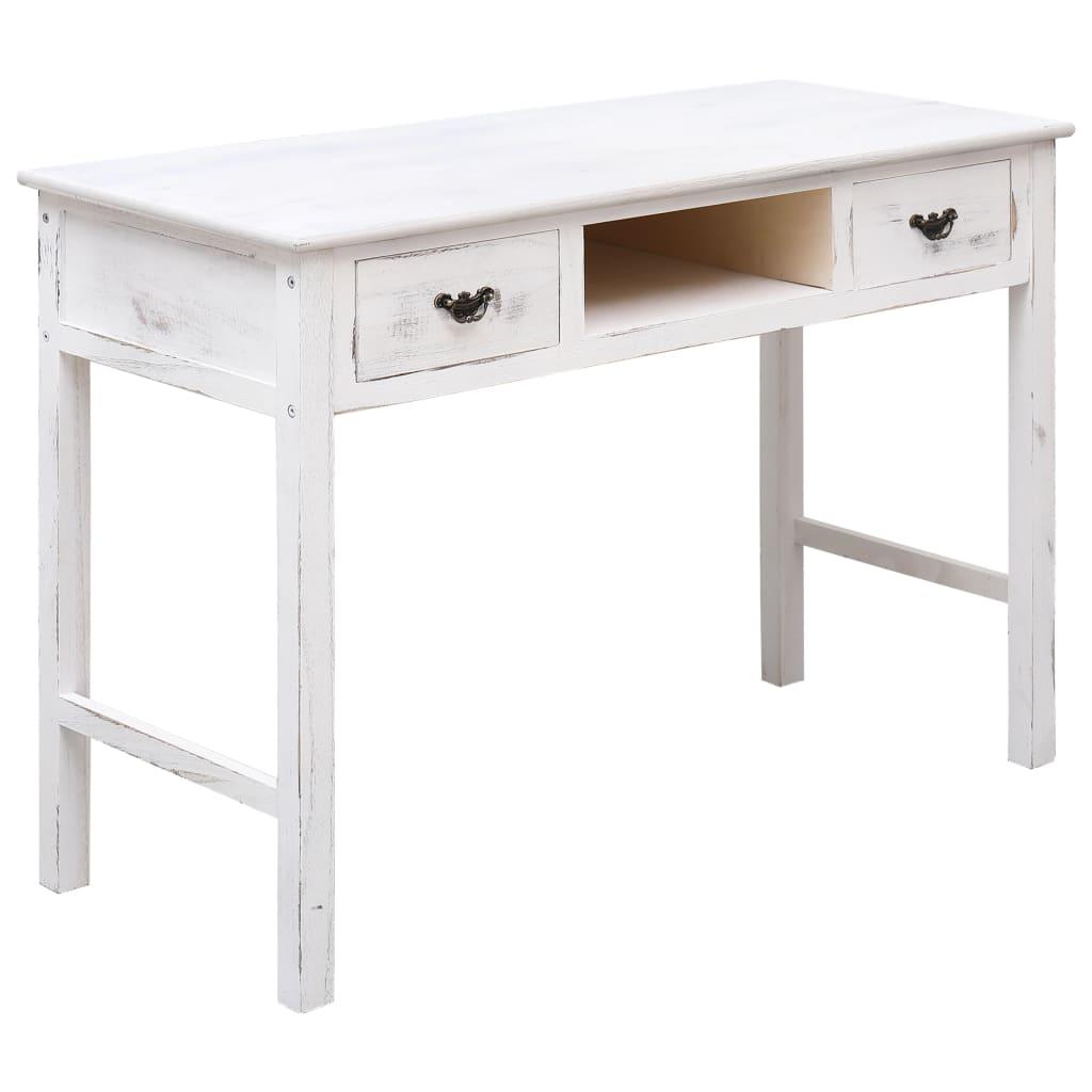 Konsolbord 110 x 45 x 76 cm træ antik hvid