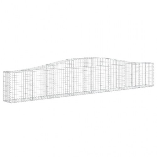 Buede gabionkurve - 9 stk. 400×30×60/80 cm i galvaniseret jern