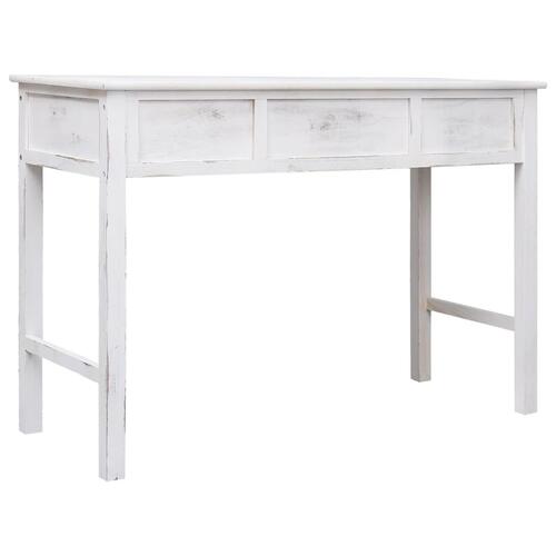 Konsolbord 110 x 45 x 76 cm træ antik hvid