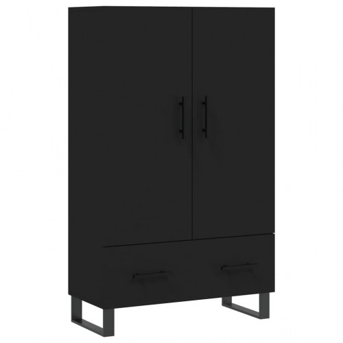 Skab 69,5x31x115 cm konstrueret træ sort