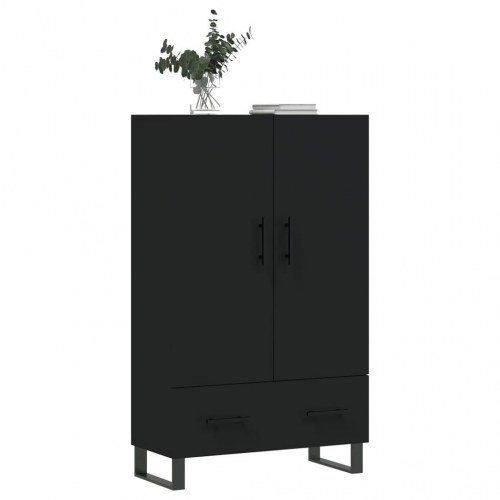 Skab 69,5x31x115 cm konstrueret træ sort