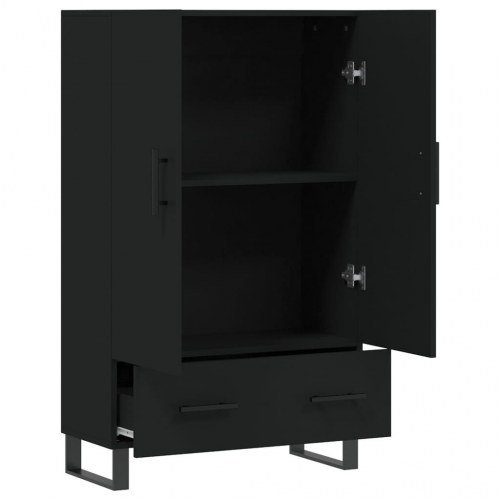 Skab 69,5x31x115 cm konstrueret træ sort