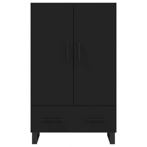Skab 69,5x31x115 cm konstrueret træ sort