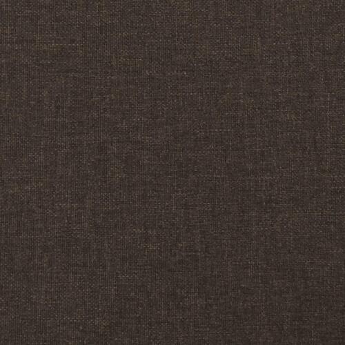 Fodskammel 60x60x36 cm stof og kunstlæder brun