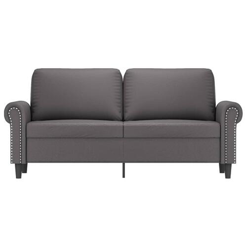 2-personers sofa 140 cm kunstlæder grå