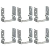 Jordankre 6 stk. 14x6x15 cm galvaniseret stål sølvfarvet