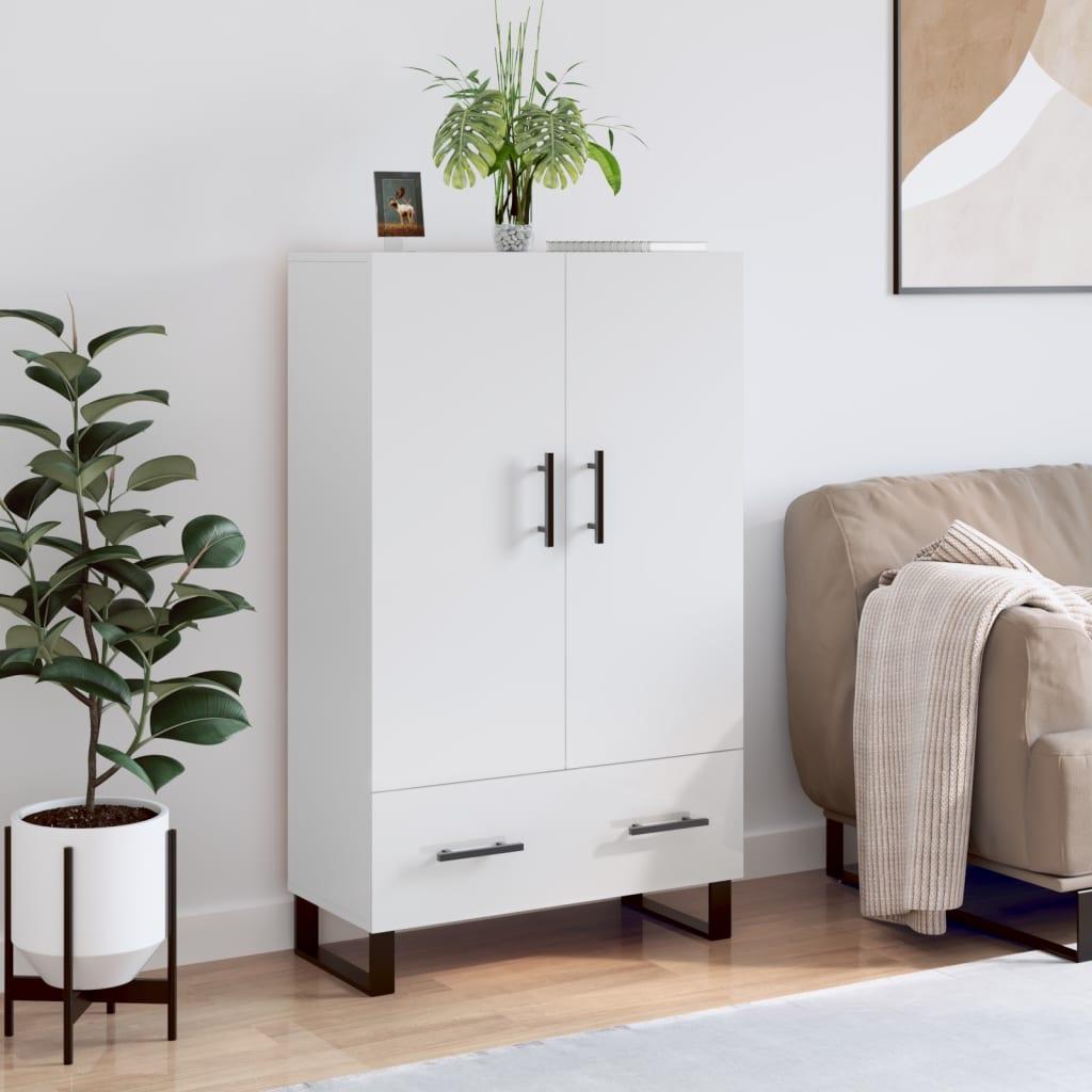 Skab 69,5x31x115 cm konstrueret træ hvid højglans