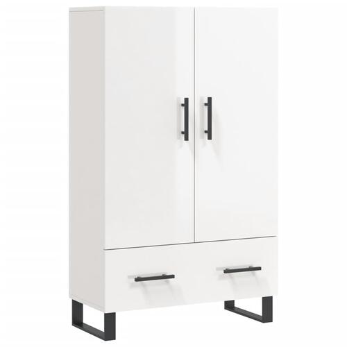 Skab 69,5x31x115 cm konstrueret træ hvid højglans